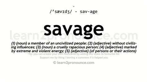 savage definition in english.